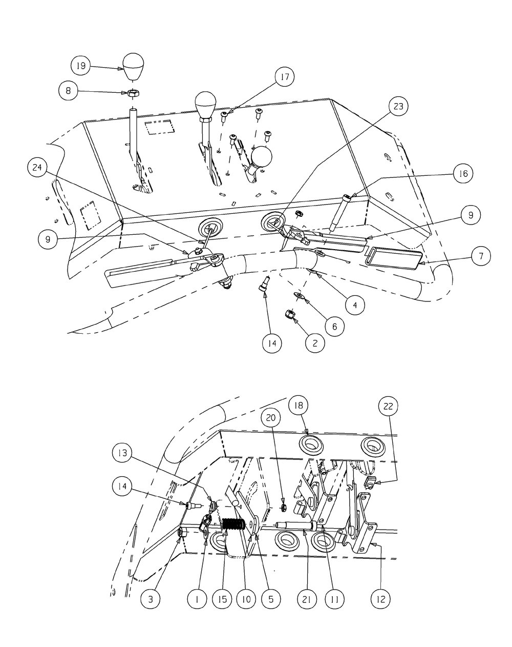 Control Assembly Diagram and Parts List for 56A34DT2 750-XP Cub Cadet Lawn Mower